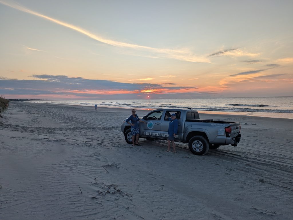 Sea Turtle Patrol Tracing Turtle Tracks