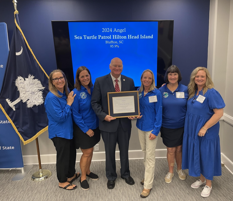 Sea Turtle Patrol HHI receives 2024 Angel Award from South Carolina Sec of State Mark Hammond