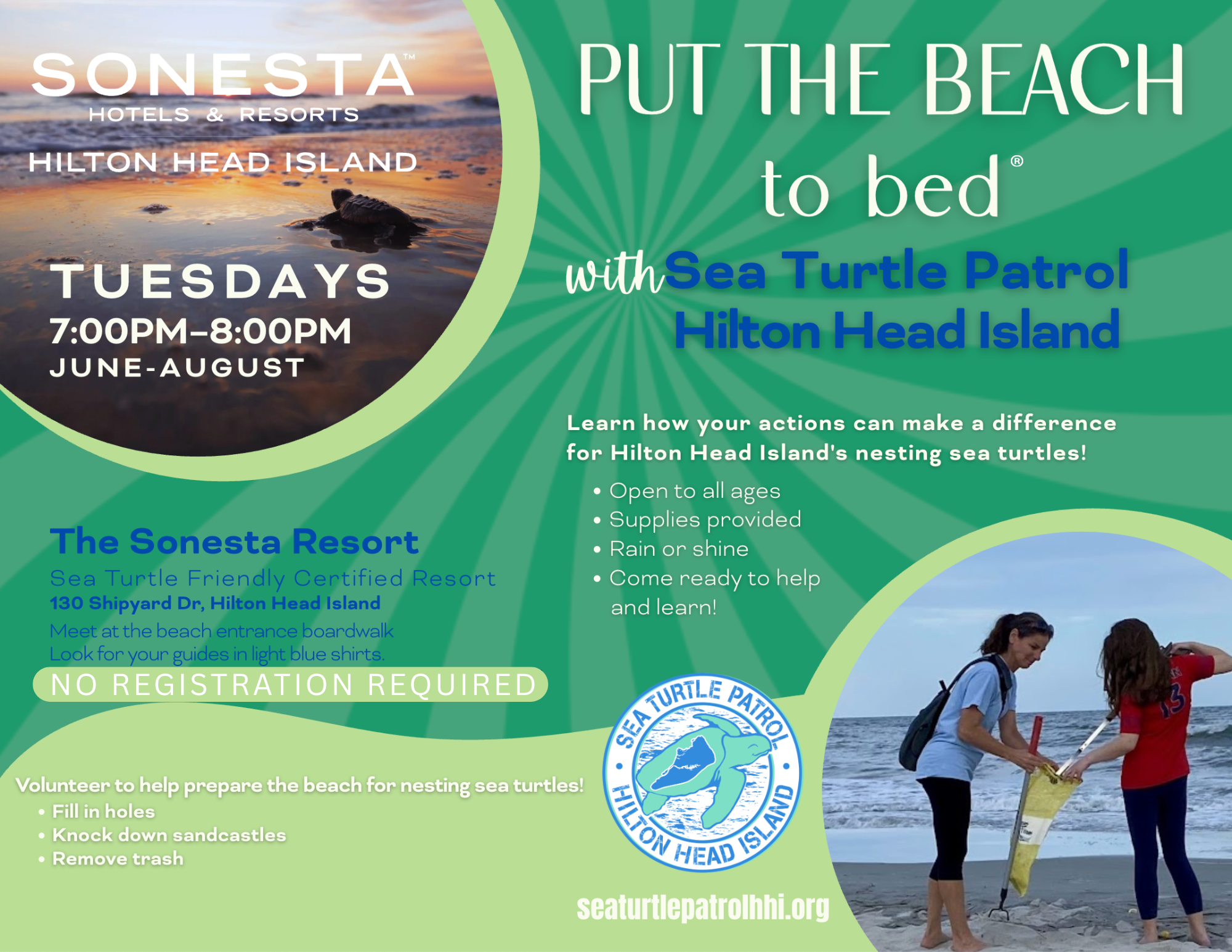 Put the Beach to Bed at The Sonesta Resort with Sea Turtle Patrol HHI