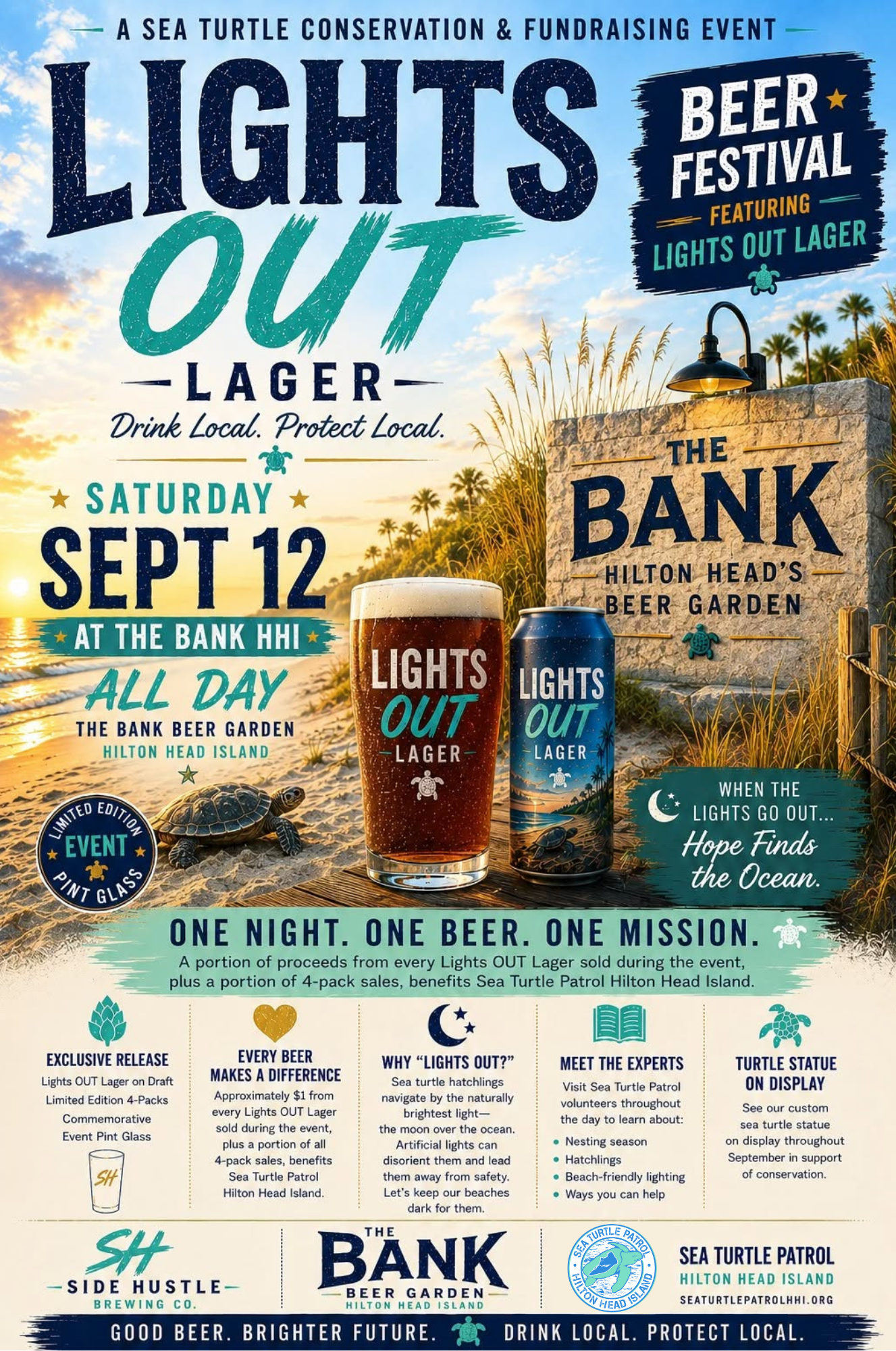 Lights Out Lager Beer Festival for STP HHI