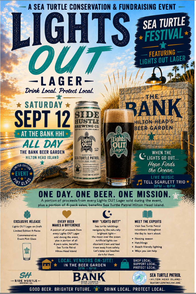 Lights Out Lager Event at The Bank HHI